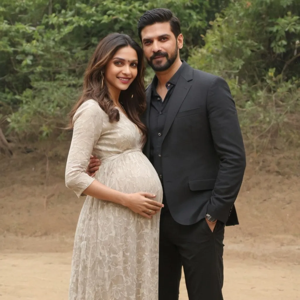 Prompt: Pregnant Deepika Padukone 12 months pregnancy 