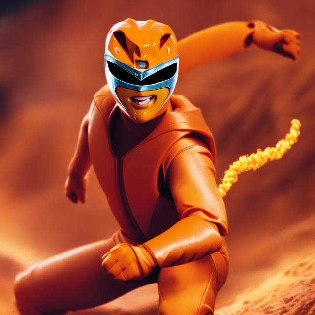 Prompt: cheeto power ranger
