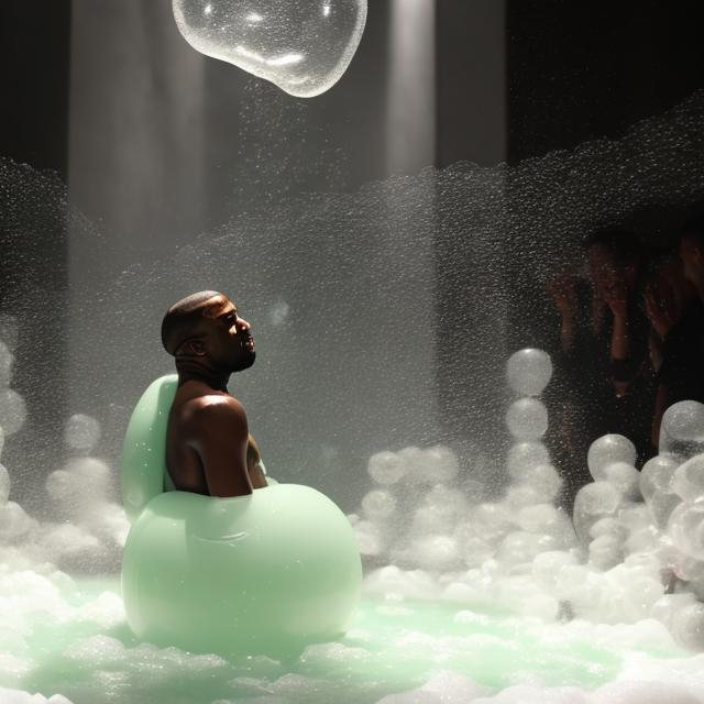 Prompt: kanye west bubble bath
