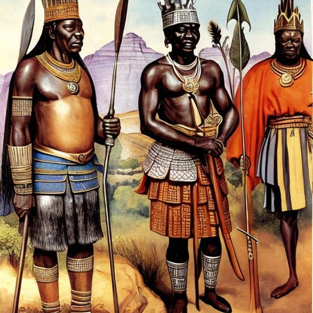 Prompt: Basotho versus king  shaka