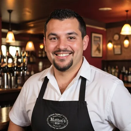 Prompt: Meet Matteo Rio, the Heart and Soul Behind Our Beloved Pub!

Welcome to Matteo's Pub, where the charm of a classic pub meets the warmth of a neighborhood gathering spot. Matteo Rio, our passionate owner, brings his love for good food, great drinks, and even better company to every corner of this cozy haven.

Born and raised with a deep appreciation for culinary traditions and the art of hospitality, Matteo has created a space where everyone feels like family. Whether you're here to enjoy a pint of our finest craft beer, savor one of our mouthwatering dishes, or simply unwind with friends, Matteo ensures every visit is memorable.

At Matteo's Pub, we believe in the power of community. Our menu features locally sourced ingredients, and our events calendar is packed with live music, trivia nights, and special gatherings that bring people together.

So come on in, meet Matteo, and experience the warm, inviting atmosphere that has made Matteo's Pub a cherished spot for locals and visitors alike. Cheers to good times and great memories!

