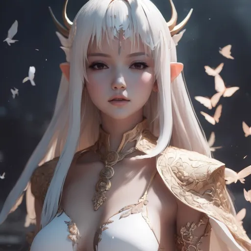 Prompt: By artist "anime", 3d anime art, bleached goddess, inspired by WLOP, Artstation, #genshinimpact pixiv, extremely detailed, aesthetic, concept art, ultrafine detail, breathtaking, 8k resolution, vray tracing