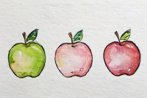 Prompt: evolution of an apple from green to yellow to red

