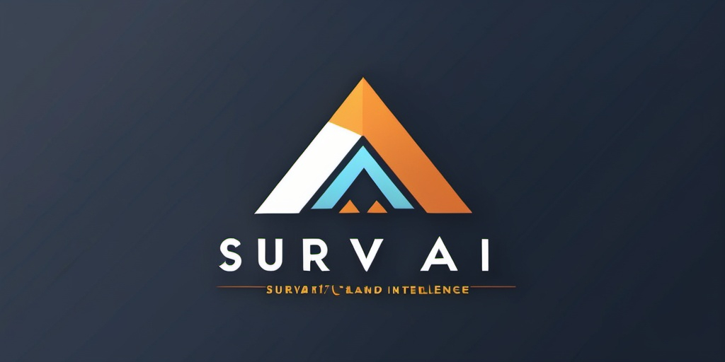 Prompt: create a logo for a company named "surv ai" that combines elements of land surveying and elements of artificial intellgience