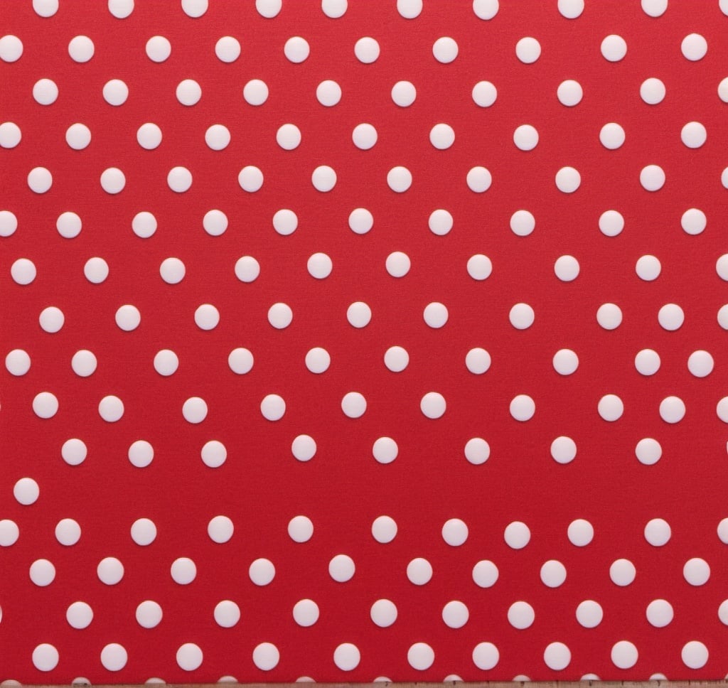 Prompt: Red background with medium white dots