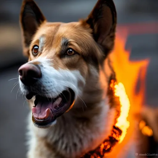 Prompt: fire dog

