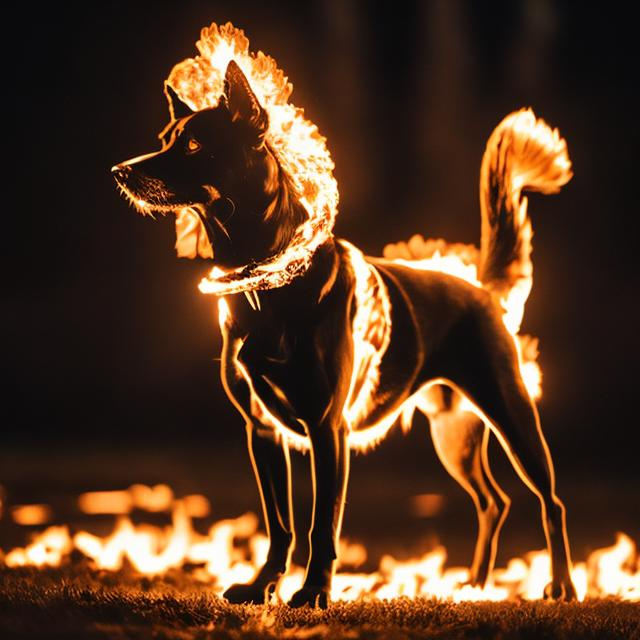 Prompt: fire dog

