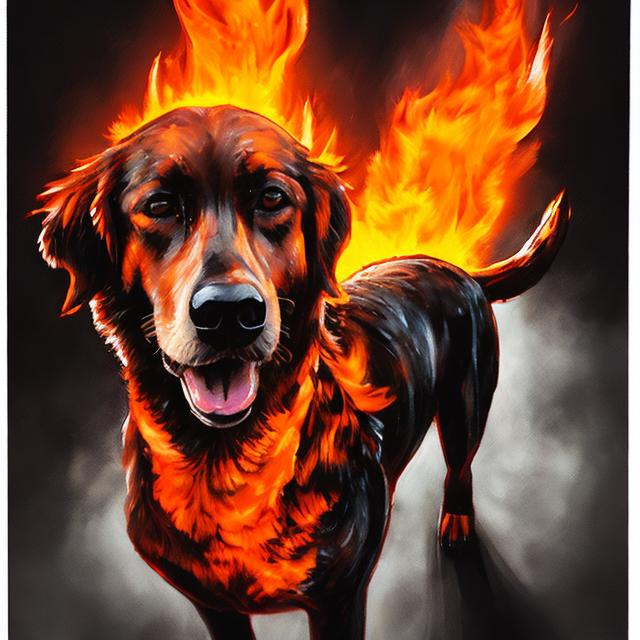 Prompt: fire dog

