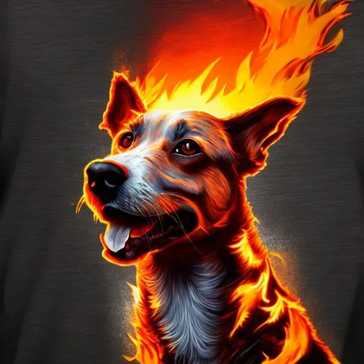 Prompt: fire dog

