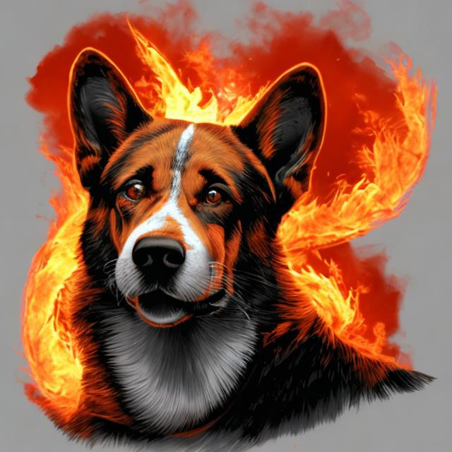 Prompt: fire dog

