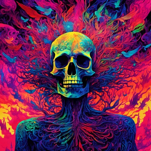 Prompt: <mymodel>Psychedelic drug art, vibrant colors, surreal imagery, abstract patterns, high quality, digital painting, trippy visuals, neon colors, intricate details, mind-bending, surreal art, hallucinogenic experience, colorful and vibrant, dreamlike, artistic, vibrant lighting