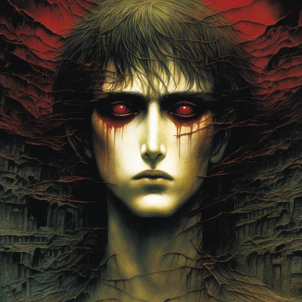 Prompt: <mymodel>High-resolution movie poster of Death Note, dramatic lighting, dark and intense atmosphere, detailed character illustrations, realistic manga style, intense gaze, black and red color scheme, sinister and mysterious, high-quality artwork, cinematic, ominous shadows, iconic Death Note book, professional composition