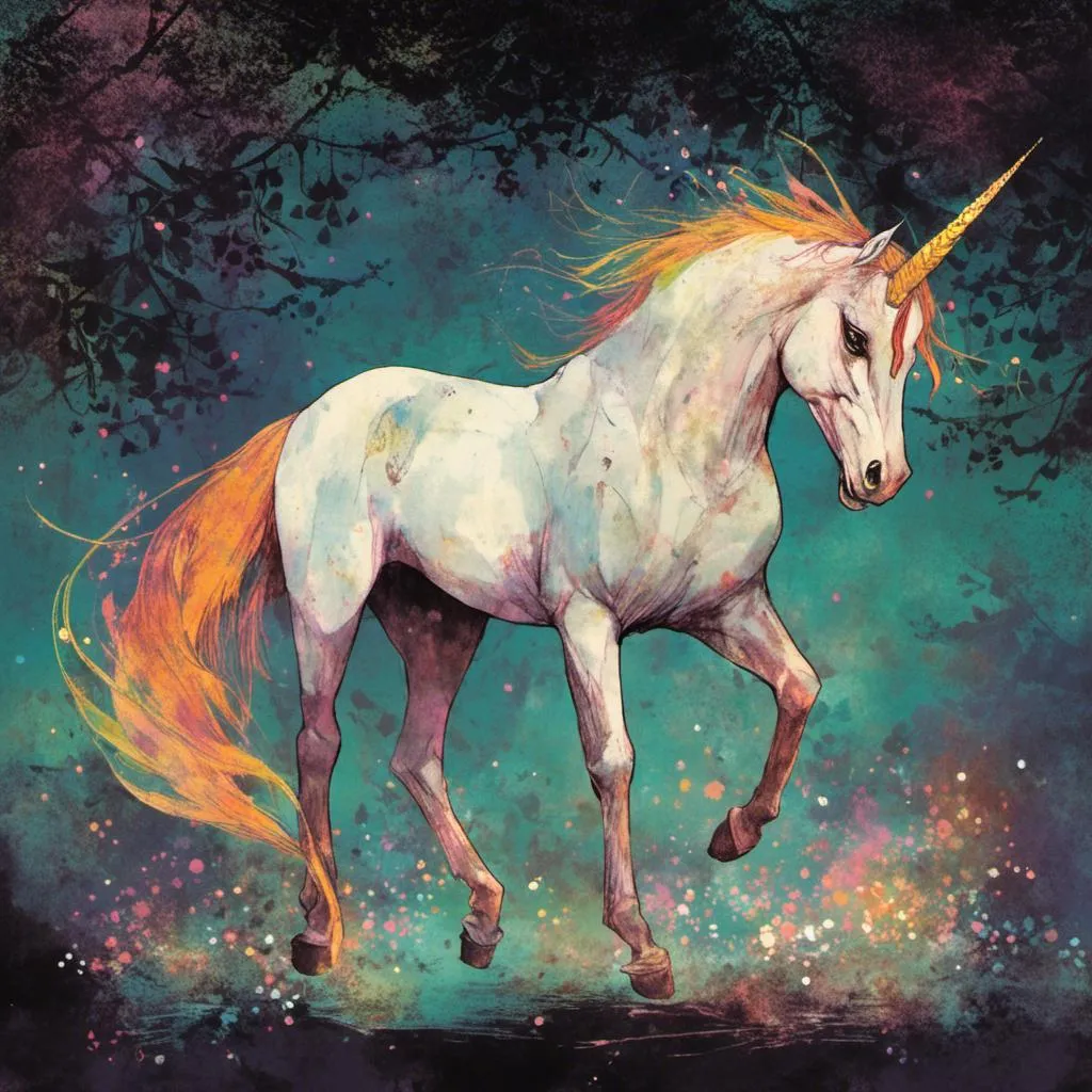 Prompt: <mymodel>unicorn past its prime