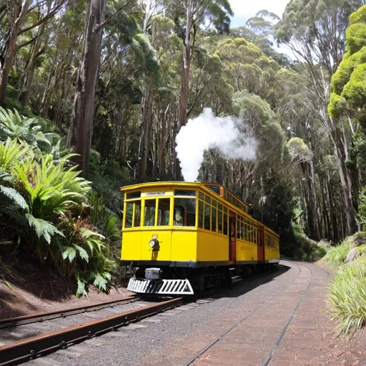 Prompt: Mount Dandenong cog railway to Montrose