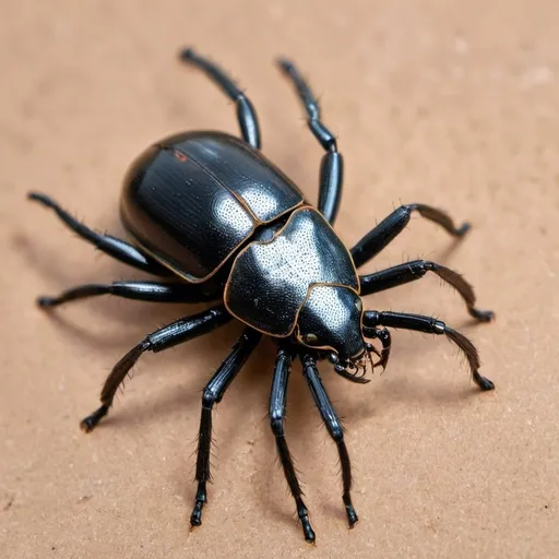Prompt: beetle crossed with a spider