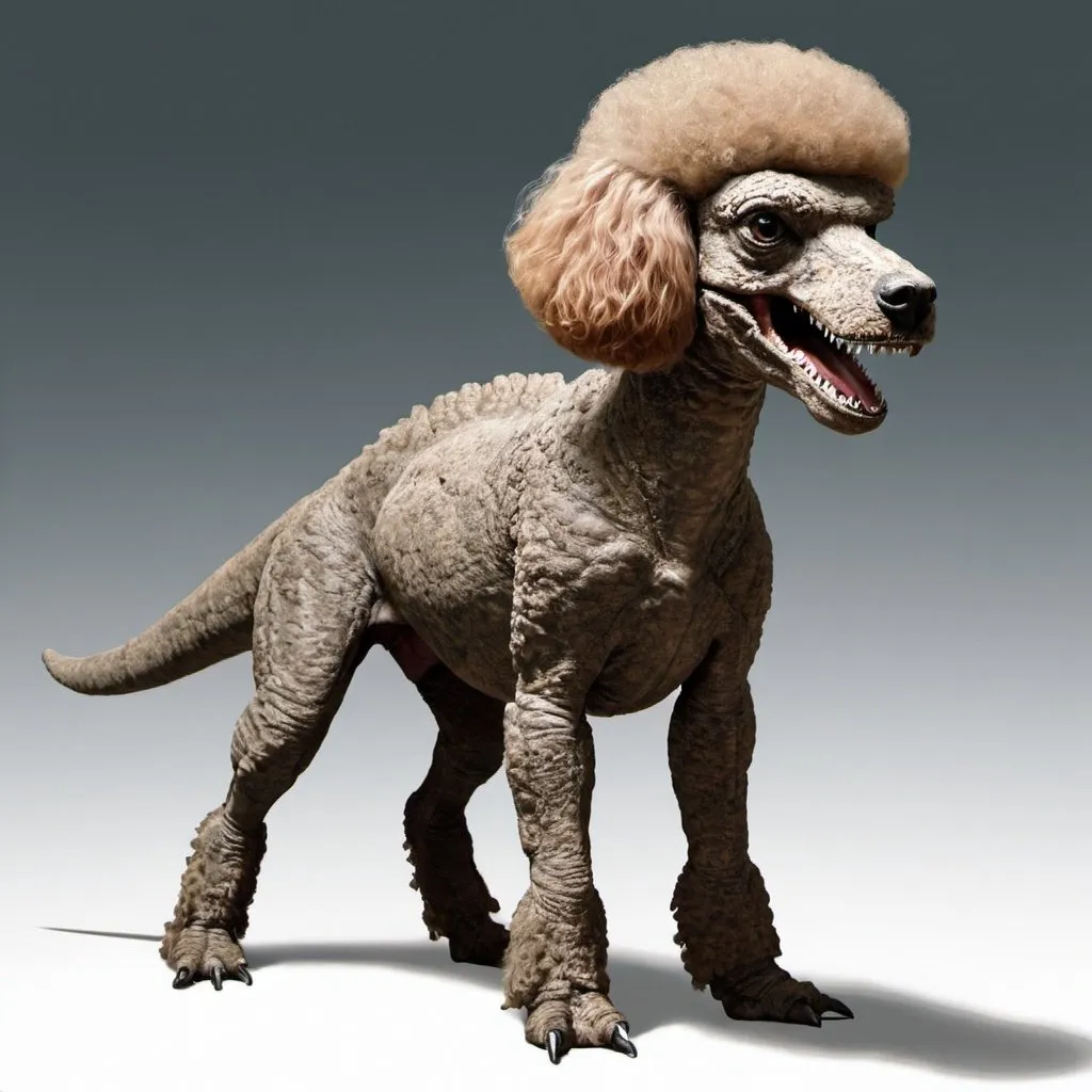 Prompt: Tyranosaurus-poodle