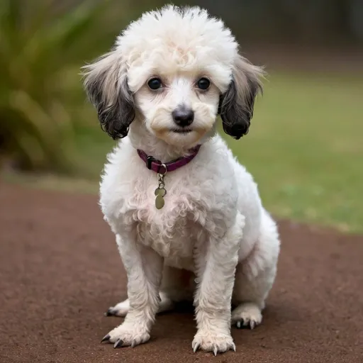 Prompt: kookaburra  poodle crossbreed