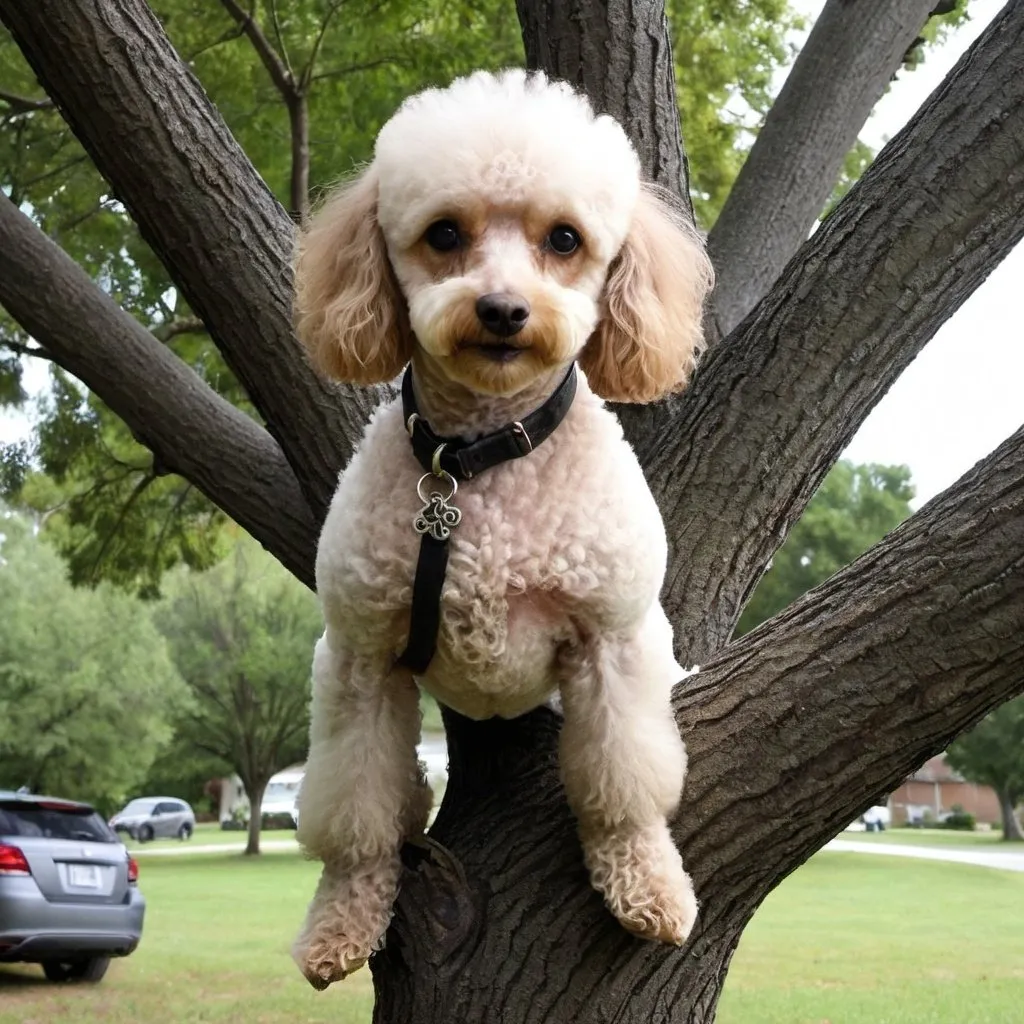 Prompt: tree crossed with a poodle