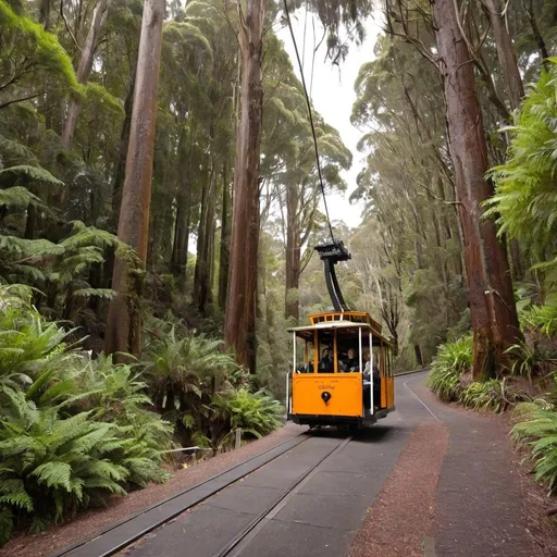 Prompt: Mount Dandenong cablecar to Upper Ferntree Gully