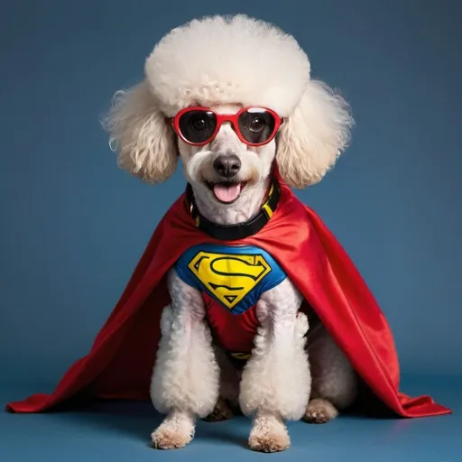 Prompt: Poodle superhero