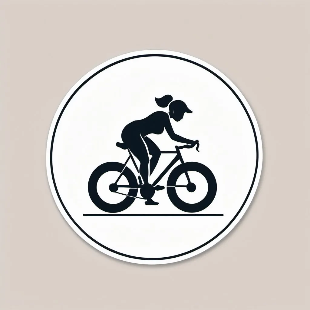 Prompt: 
"Design a minimalist logo for an indoor cycling shoe targeted towards East Asian women in menopause, focusing on preventing osteoporosis, knee arthritis, and obesity.

Consider incorporating elements that symbolize stability, comfort, and support. Emphasize simplicity and clarity in the design, ensuring it is easily recognizable and memorable.

Possible elements to include:

An abstract representation of a spinning wheel or bicycle wheel, suggesting movement and activity.
A subtle nod to East Asian culture through minimalist icons or motifs.
Symbolic representations of health and wellness, such as a heart or a stylized figure in motion.
The logo should convey a sense of reliability and effectiveness in addressing the specific needs of the target audience while remaining visually appealing and approachable."

