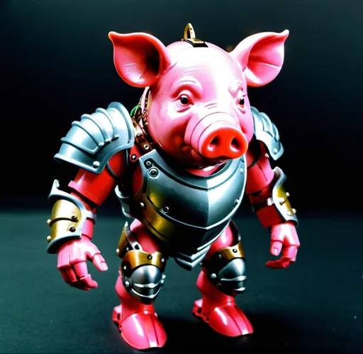 Prompt: bionicpig with Armour