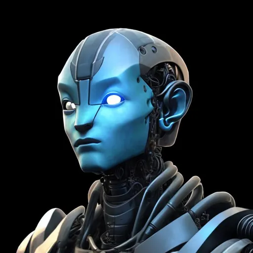 Prompt: robot avatar on a transparent background