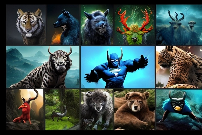 Prompt: YouTube thumbnail for "Top 10 Incredible Animal Superpowers: Nature's Real Life Superheroes" video