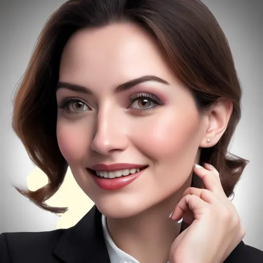 Prompt: Generate a realistic image of a in portrait style of beautiful
 business woman 
