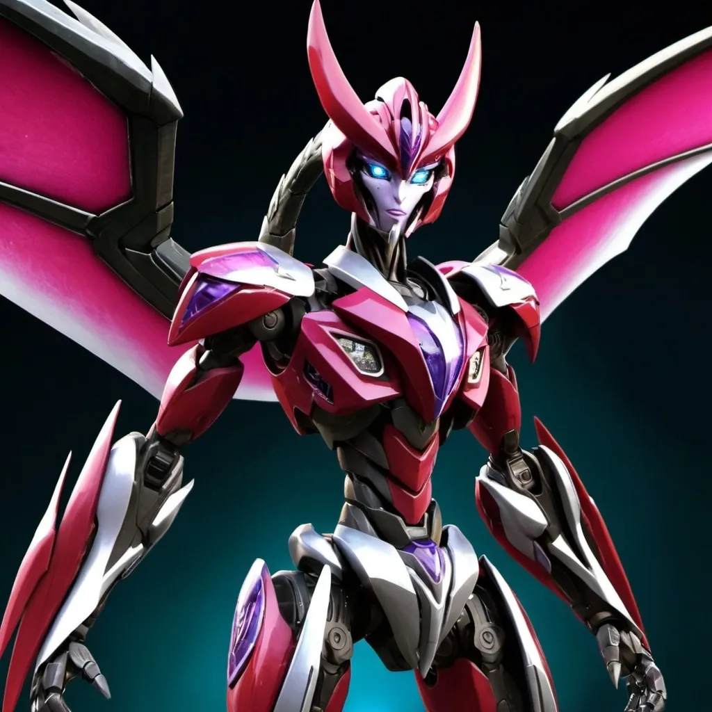 Prompt: Transformers Prime, robot female dragon form