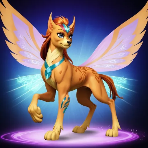 Prompt: Winx spirit animal mighty griffen legendary animal adult