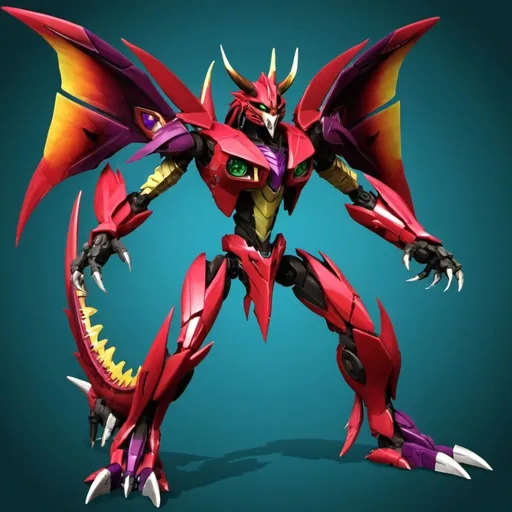 Prompt: Transformers Prime, predacon female dragon