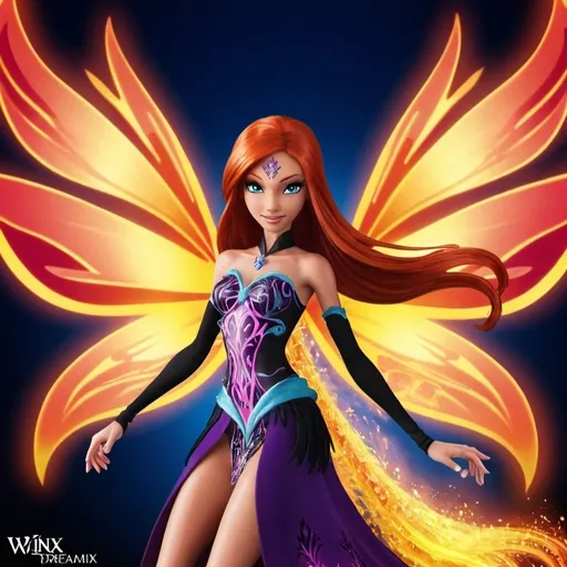 Prompt: Winx dark flame Dreamix