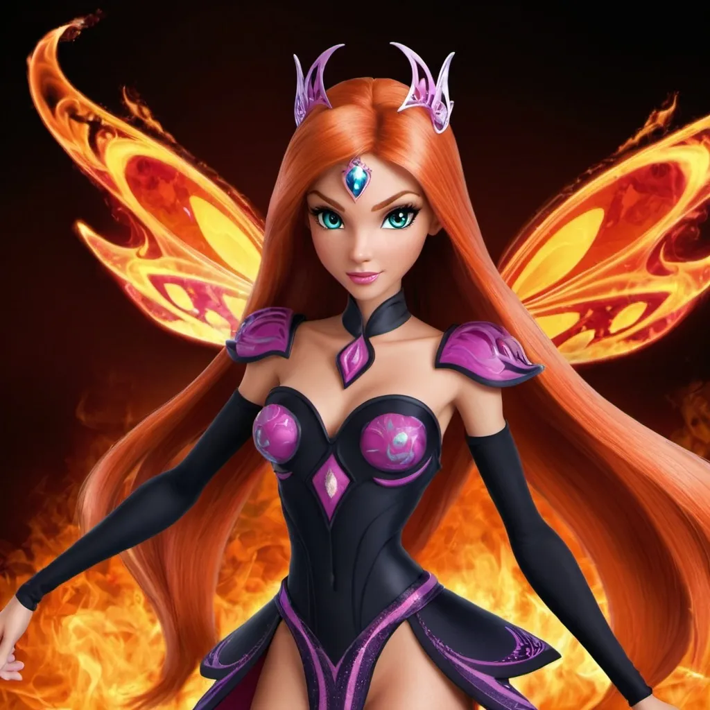 Prompt: Winx dark flame foodix