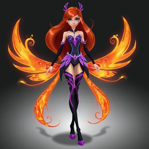 Prompt: Winx dark flame mythix female