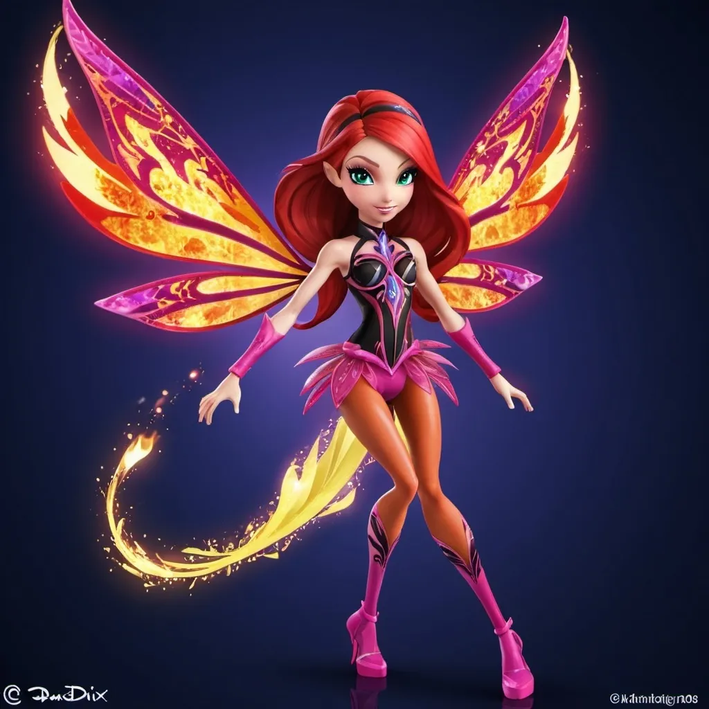 Prompt: Winx dark flame bloomix