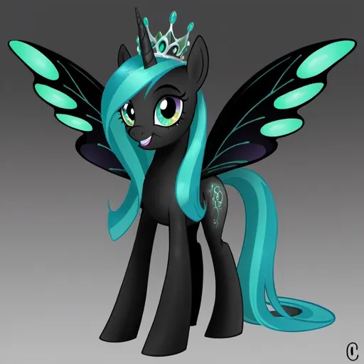 Prompt: My little pony changeling queen oc chrysalis