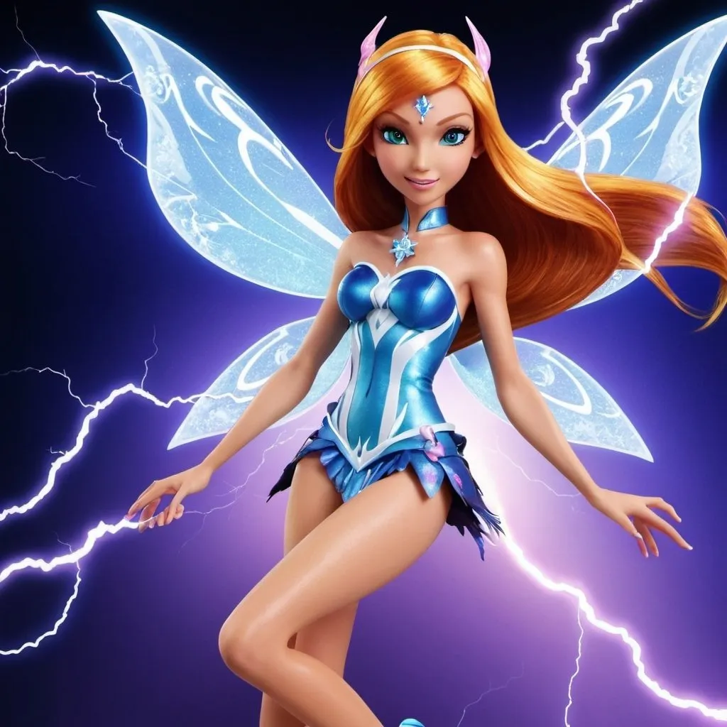 Prompt: Winx lightning fairy