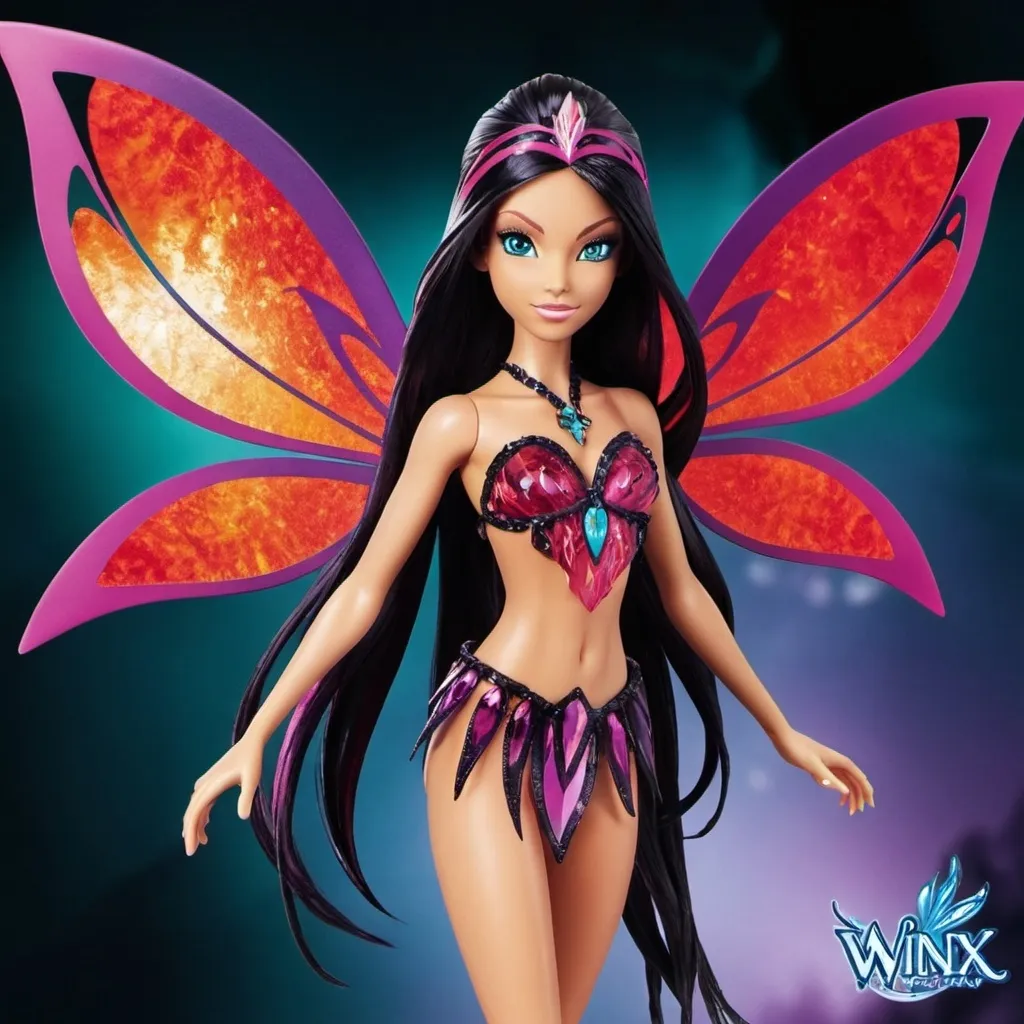 Prompt: Winx dark flame Crystal Sirenix