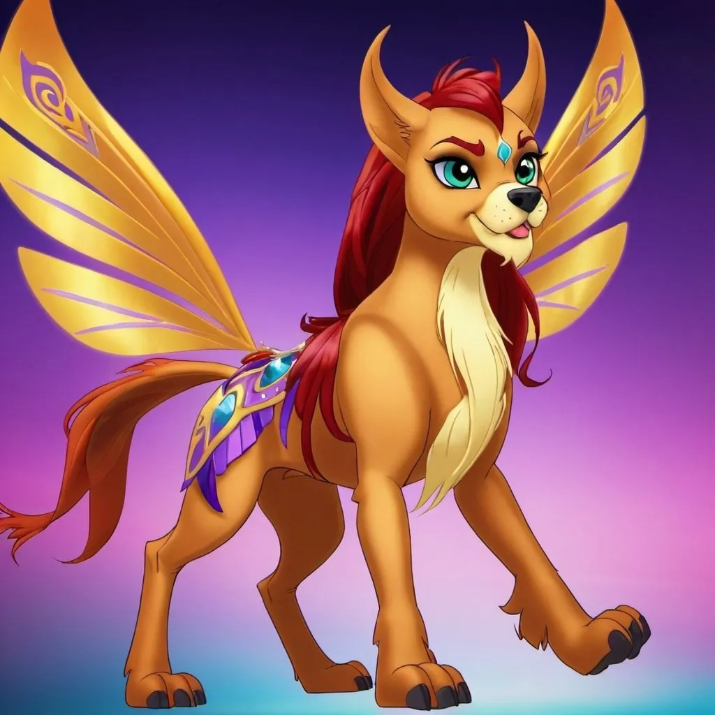 Prompt: Winx spirit animal mighty griffen legendary animal adult