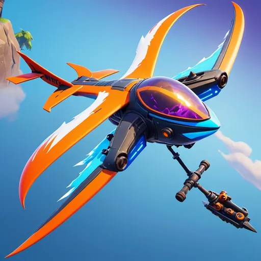 Prompt: Fortnite custom glider legendary rarity fortnite wrecked nitro glider