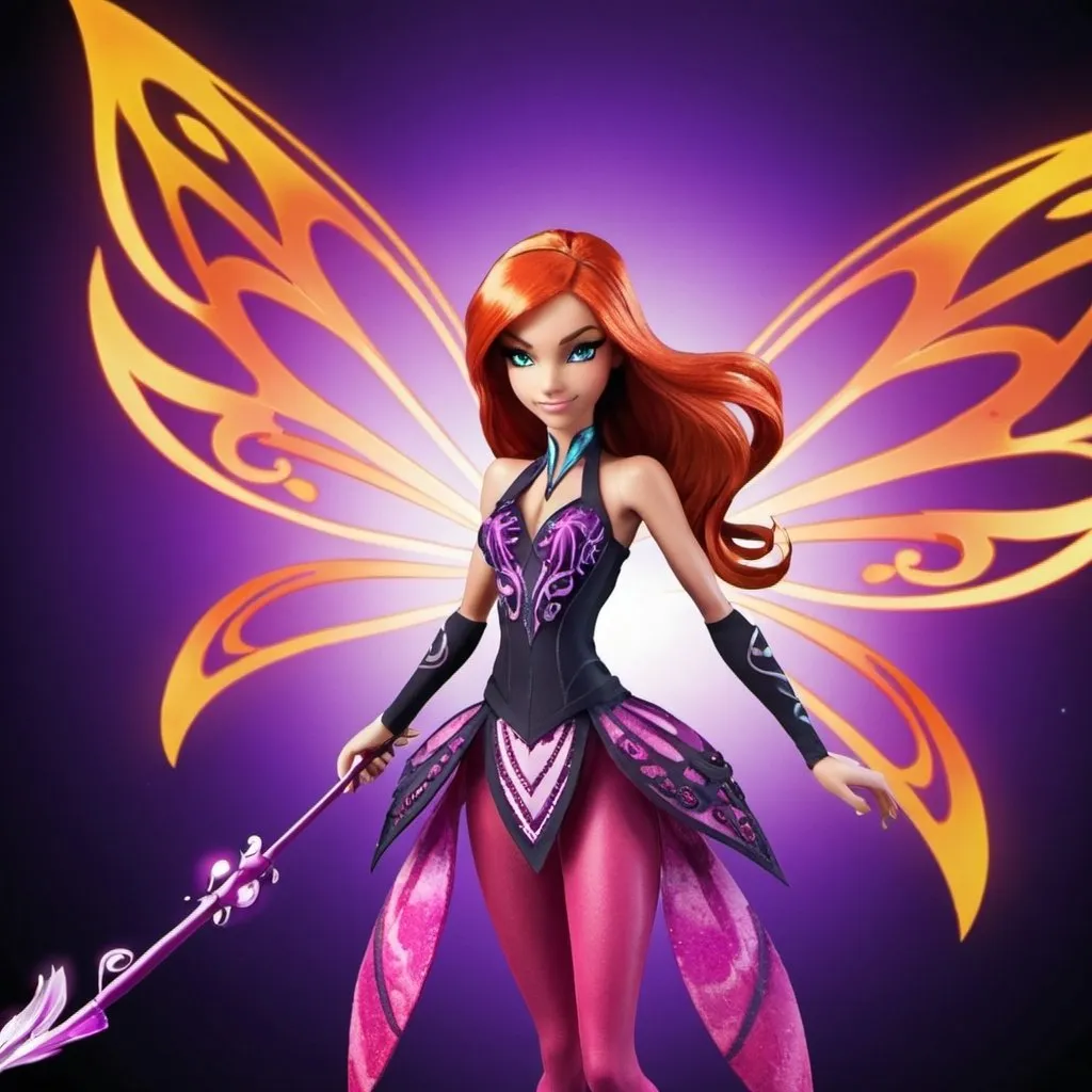 Prompt: Winx dark flame harmonix