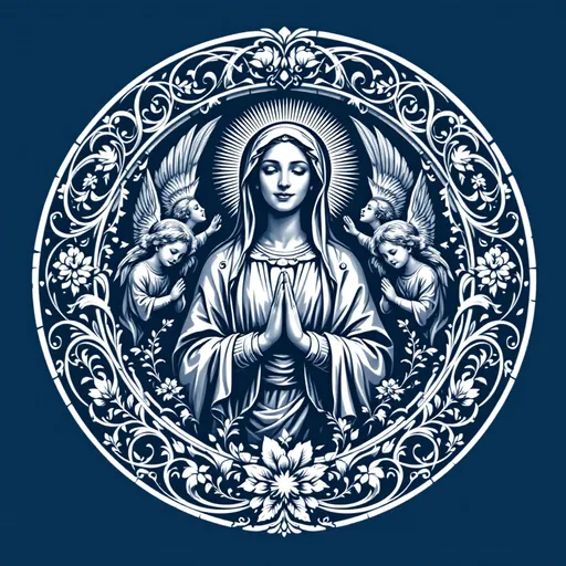 Prompt: byzantine engravings of a medallion 