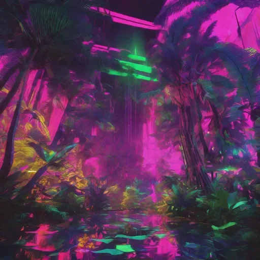 Prompt: Blacklighted  speed🚀painted   exotic 
🃏🌌🪷♊️🔮lush _<)vibrant  polycromatic:1.3)vaporwave:1.4)  Marijuana  rainforest:1.4) 🎬from  AVATAR:1.5Blacklighted  speed🚀painted   exotic 
exo-planet  paradise  dreamscape RainforestztMode4"6l🃏🌌🪷♊️🔮lush _<)vibrant  polycromatic:1.3)vaporwave:1.4)  Marijuana  rainforest:1.4) 🎬from  AVATAR:1.5