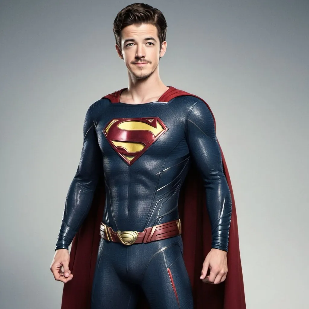 Prompt: Grant Gustin superman
