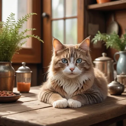 Prompt: A Cat on the table
