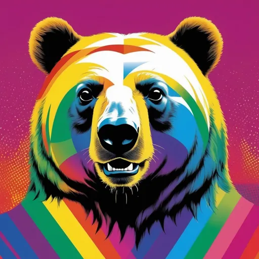 Prompt: Generate a
pop art
poster for a
Gay Bear Disco night, in Rome, 
featuring bold
colors and
halftone
patterns, as
if it was made
by Salvador Dali. Leave room for writing