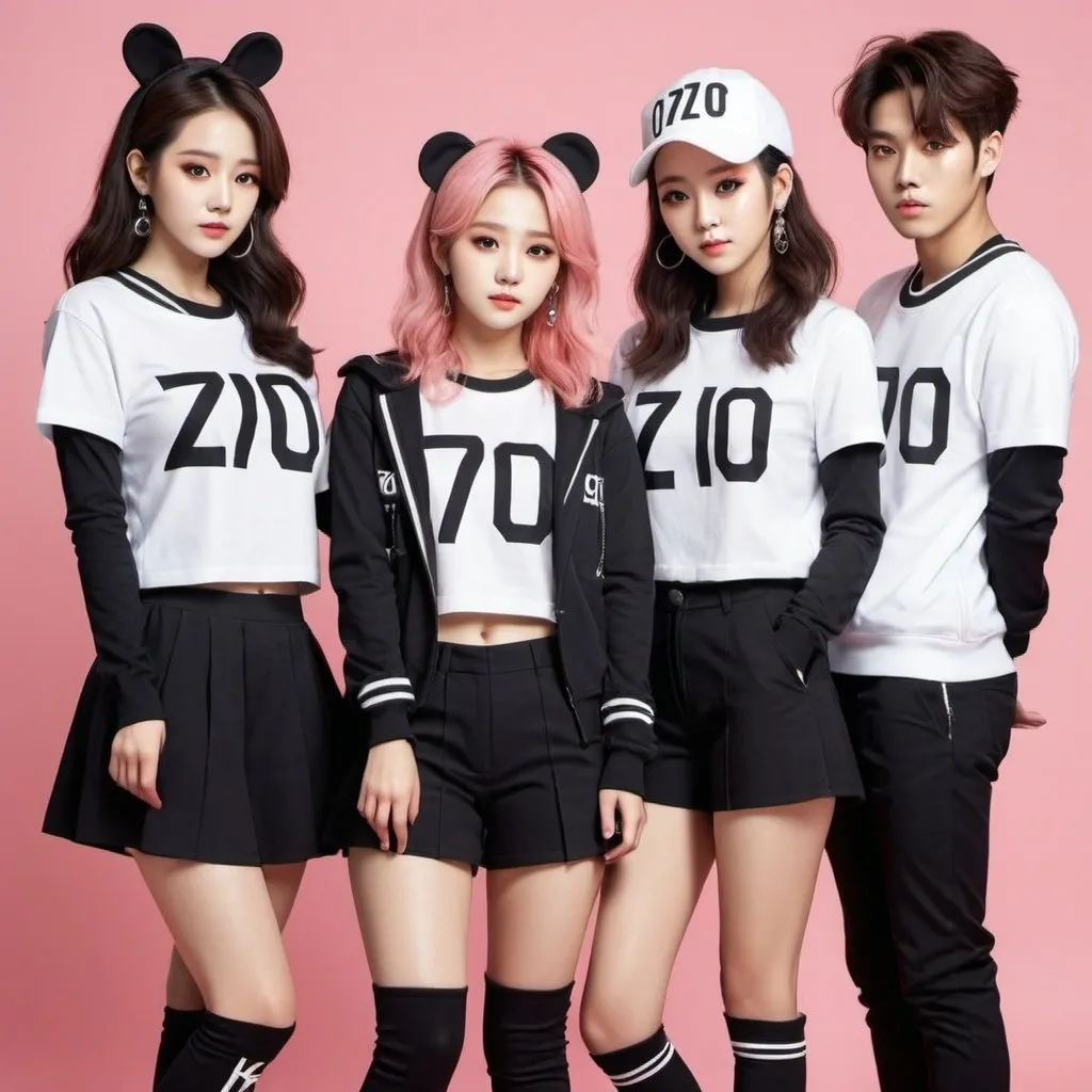 Prompt:  Cute K-pop 
Vision ZErO Clothing 

