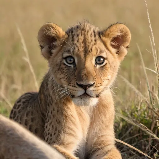 Prompt: LEONESSA CUCCIOLI SAVANA
