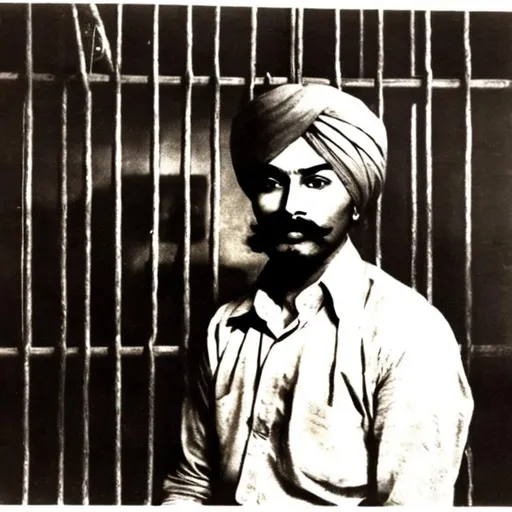 Prompt: Bhagat singh in jail
